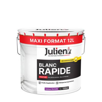 Peinture murs et plafonds BLANC RAPIDE velours - Gedimat - JULIEN