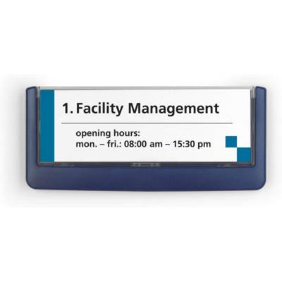 Plaque de porte Click Sign 149 x 52,5 mm Bleu foncé