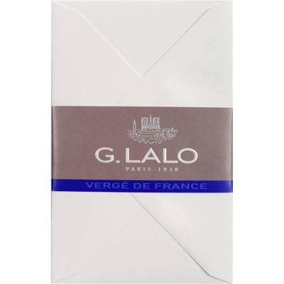 Pack 25 Enveloppes Doublées 90x140mm Vergé de France Gommées Blanc