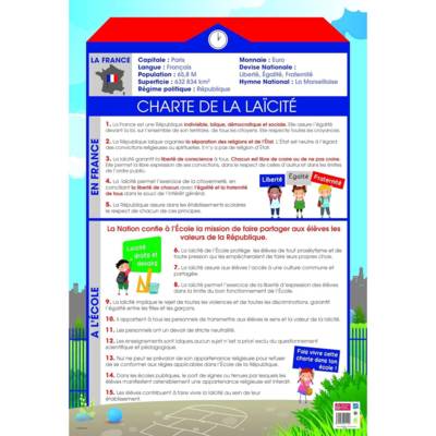 Poster Pédagogique Pelliculé Laïcité 52 x 76 cm