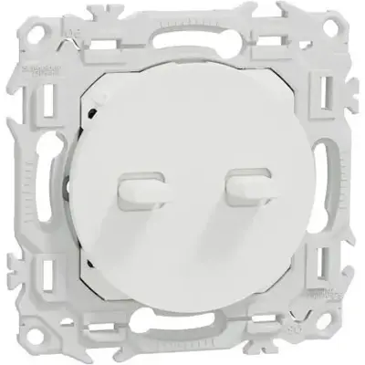 Double va-et-vient ou poussoir à levier odace 10AX Blanc craie - SCHNEIDER - S920213 - Schneider Electric
