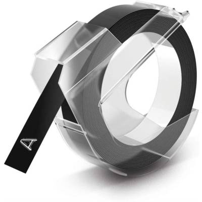 Ruban 3D 9 mm x 3 m Noir Brillant