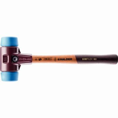 Maillet HALDER SIMPLEX TPE souple avec boîtier en fonte malléable et manche en bois - D=40 mm - 3001.040