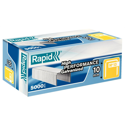 Boite de 5000 agrafes 13/10 fil fin galvanisées - Rapid