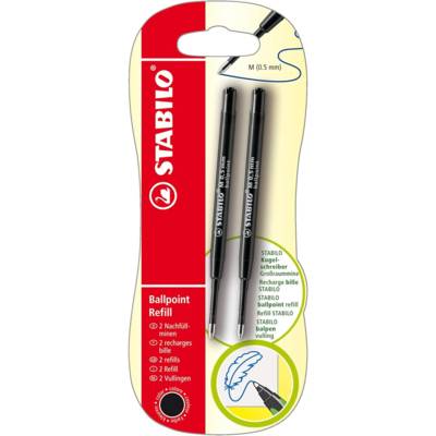 Blister de 2 recharges bille - encre noire