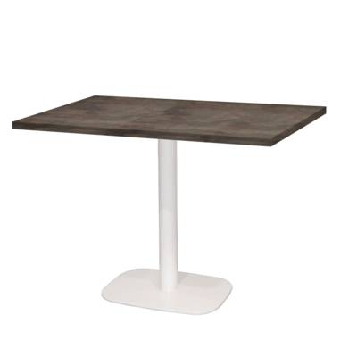 Table pied blanc 120x70cm ardoise metallisée - intérieur - RestooTab