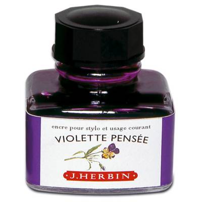 Encre traditionnelle à stylo en flacon "D" 30ml Violette pensée - HERBIN