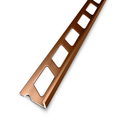 Arrêt de cornière métallique déco alu anodisé bronze 10mm/2.50m - Gedimat - DINAC