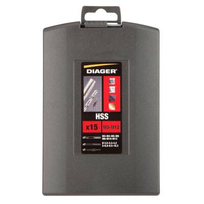 Taraud et foret HSS - coffret de 15 pièces - Gedimat