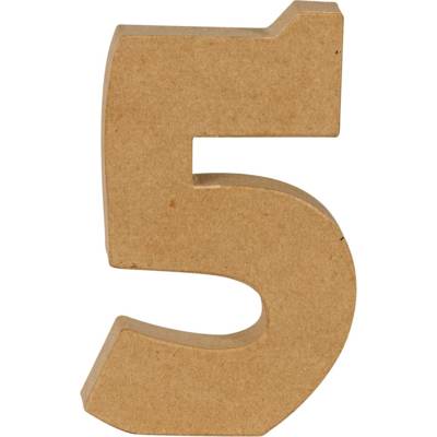 Chiffre 5 kraft 20cm - Kraft - DÉCOPATCH