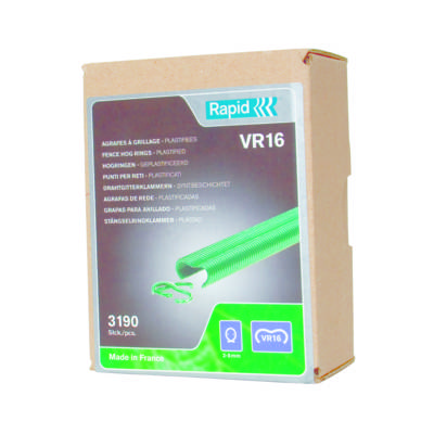 Agrafes pour grillage plastifiées vertes VR16 - Lot de 3190 pièces - Gedimat - RAPID