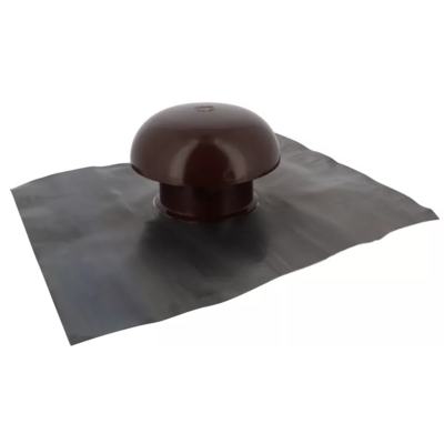 Chapeau de ventilation marron Ø100 mm NICOLL avec collerette d'étanchéité - CDT10 - Maxoutil