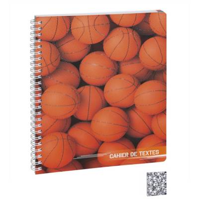 Cahier de textes Sports 17x22 cm Motif Aléatoire