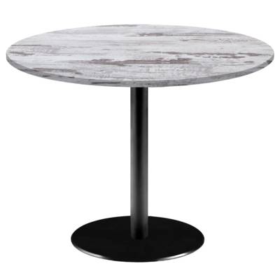 Table pied noir Ø120cm chene islande - intérieur - RestooTab