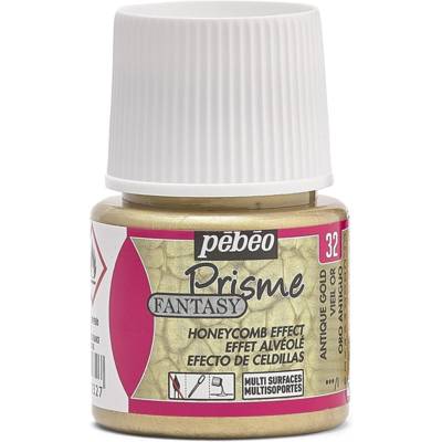 Flacon 45ml Peinture Fantasy Prisme à effet alvéolé VIEL OR - PÉBÉO