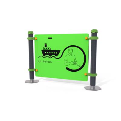 Panneau ludique- Bateau - Husson