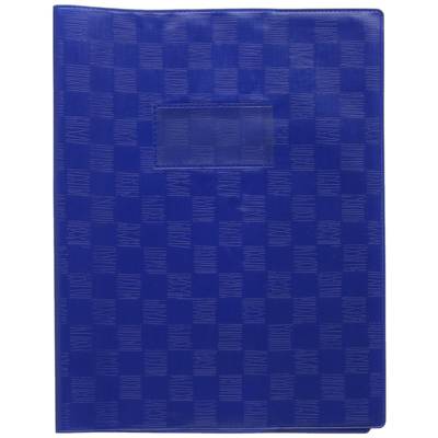 Protège-cahier Madras PVC 22/100e Avec Rabat Marque page 17x22 bleu - CLAIREFONTAINE