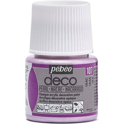 Flacon 45ml Peinture Deco Acrylique Nacrée LILAS - PÉBÉO
