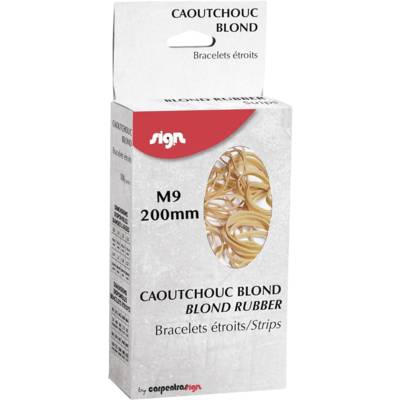 Boite 100g Bracelets caoutchouc étroits 200 mm coloris blond