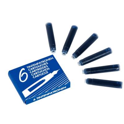 Etui de 6 Cartouches d'Encre Internationales Bleu Effaçable