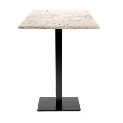 Mange-debout pied noir 60x60cm maia - intérieur - RestooTab