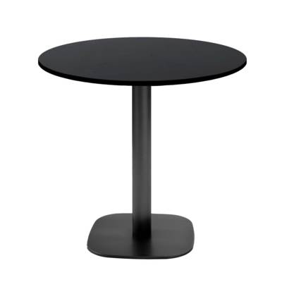 Table pied noir Ø70cm noir - intérieur - RestooTab
