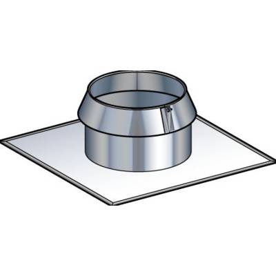 Solin toit plat collerette SIO 180-230 POUJOULAT Noir mat RAL 9019 - 31999070-9019 - Maxoutil