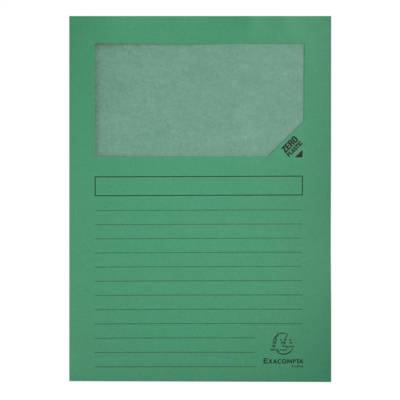 Paquet de 100 chemises à fenetre Forever - 22x31cm - Vert vif - EXACOMPTA