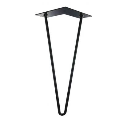 Pied filaire pour table basse acier époxy noir - Ø10 x 300 mm - Gedimat - NORAIL