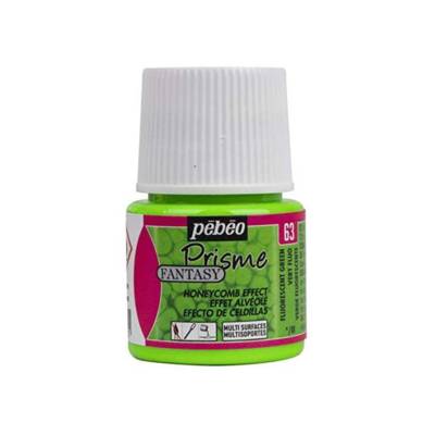 Flacon 45ml Peinture Fantasy Prisme à effet alvéolé VERT FLUO - PÉBÉO