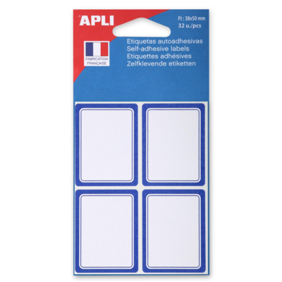 Pochette de 32 étiquettes scolaires  38 x 50 mm