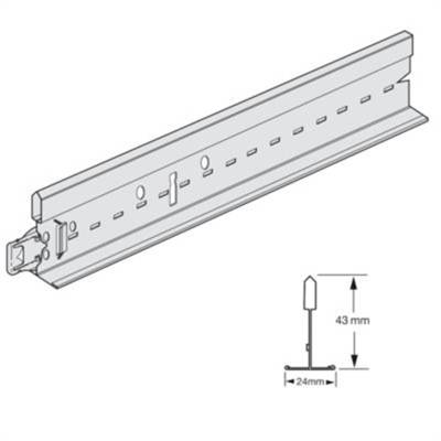 Profil porteur Prélude 24 blanc - 43 x 24 mm L.3,60 m - Gedimat - KNAUF CEILING SOLUTIONS