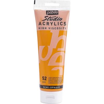 Tube 250ml Peinture Studio Acrylique Haute Viscisité Jaune Cadmiun Foncé