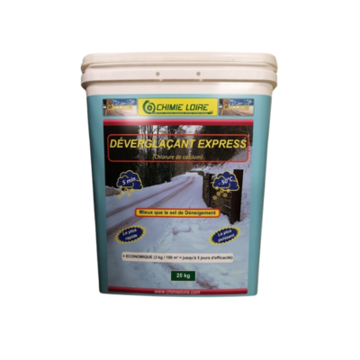 Chlorure de Calcium Express - déverglaçant - seau 25kg
