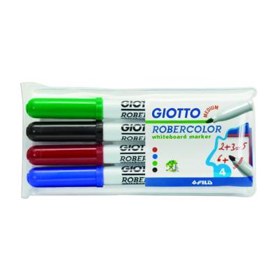 Etui de 4 marqueurs Tableau blanc Pointe Moyenne Ogive Assorties