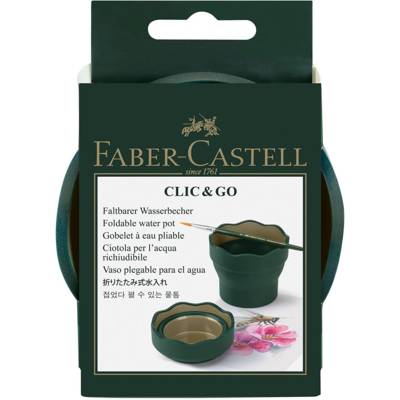 Gobelet peinture CLIC & GO Vert - FABER-CASTELL