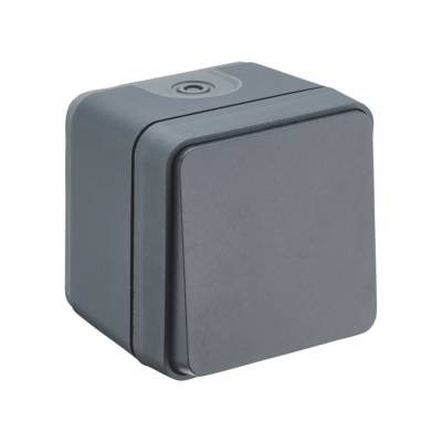 Interrupteur bouton poussoir CYKLONE - anthracite - Gedimat - DEBFLEX
