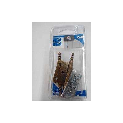 Paumelle vase vieux laiton gauche haut.40mm larg.50mm sous coque de 2 pièces - Gedimat - INTERGES.COM