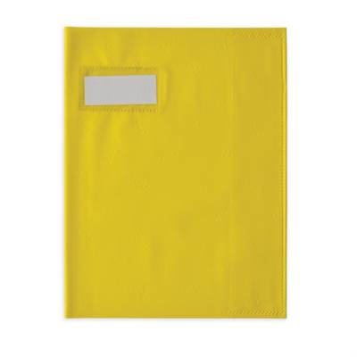 Protège-cahier Styl'SMS 17x22 cm pvc 120 avec Porte-étiquette Jaune - OXFORD