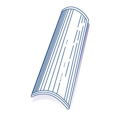 Tuile de verre CANAL N116 - 47 x 19,5 cm - Gedimat