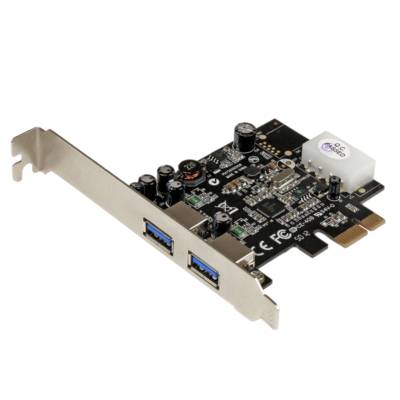 Carte Contrôleur PCI Express vers 2 Ports USB 3.0 avec UASP - Alimentation LP4