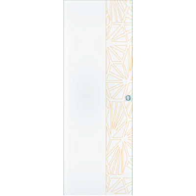 Porte coulissante alvéolaire ALVEOLE 1/3 gravée à peindre - 204 x 73 cm - Gedimat - ATELIER