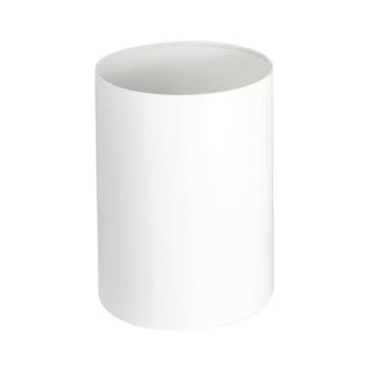 Corbeille à papier acier - 17L - D25,5xH33 cm - Blanc RAL 9016 - Mobidecor