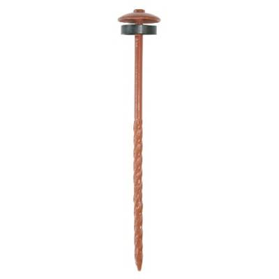 Pointe tête cloche torsadée 3.5x75mm BWK galva laque rouge brique - boite de 100 - 1000002642 - Maxoutil
