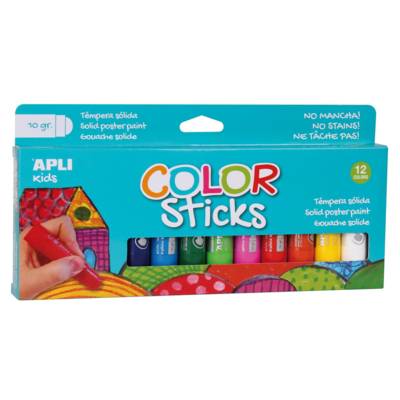 Etui de 12 tubes de gouache solide couleurs assorties - APLI-AGIPA