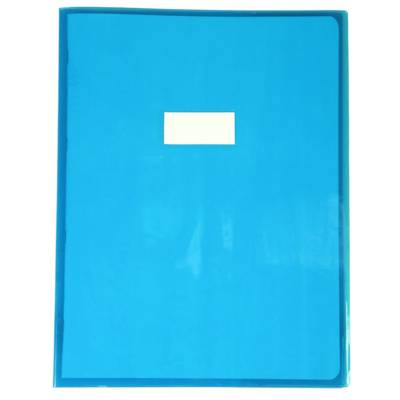 Protège-cahier Cristal Luxe 22/100ème 24x32 Transparent Bleu