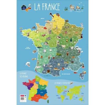 Poster pédagogique "France" 52 x 76 cm