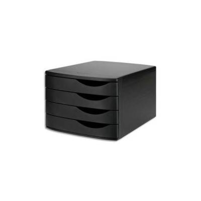 Module de classement 4 tiroirs, 100% recyclé polystyrène noir