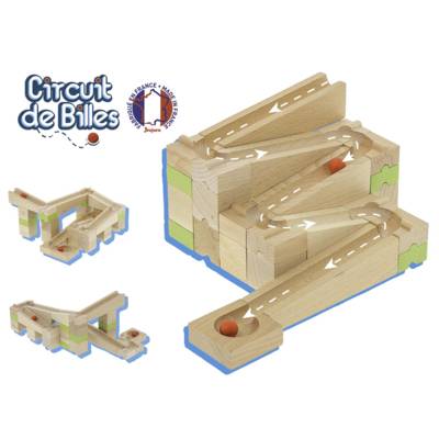 Circuit de Billes - 40 pièces en Bois