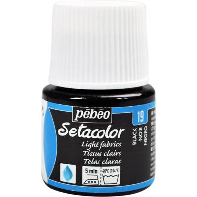 Flacon 45 ml Peinture Setacolor pour tissus clairs NOIR